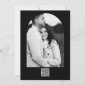 Schwarzes Grau Gold Modernes Highlights Elegante V Einladung (Rückseite)