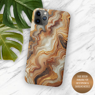 Schwarzes Grau-Rot-Braun-Ambra-Gold-Marmor-Kunstmu Case-Mate iPhone Hülle