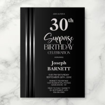 Schwarzes Graues 30. Überraschungsgeburtstag mit S