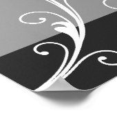 Schwarzes, graues Foto Poster (Ecke)