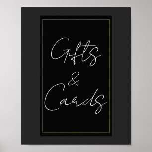 Schwarzes Graues Gold Modernes Minimales Geschenke Poster