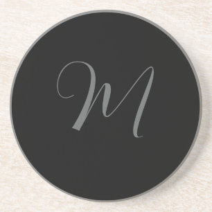 Schwarzes, graues, minimalistisches personalisiert getränkeuntersetzer