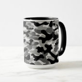 Schwarzes Graues Stadt-Tarnmuster  Tasse (VorderseiteRechts)