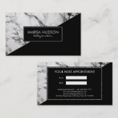 Schwarzes, graues und schwarzes Marmordreieck Visitenkarte (Vorne/Hinten)