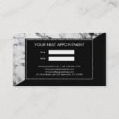 Schwarzes, graues und schwarzes Marmordreieck Visitenkarte (Rückseite)