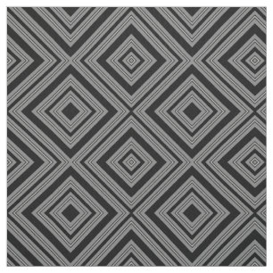 Schwarzes graues und weißes Diamant-Gewebe Stoff