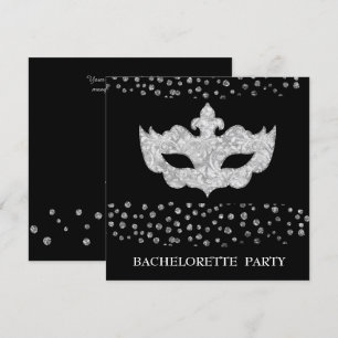 SCHWARZES GRAY LEOPARD BACHELORETTE MASQUERADE PAR EINLADUNG