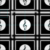 Schwarzes Greifmuster Stoff (Kachel)