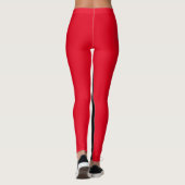 Schwarzes, Grey'n'Red Streifen-Leggings Leggings (Rückseite)