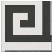 Schwarzes griechisches Schlüsselmuster Stoff (Nahaufnahme)