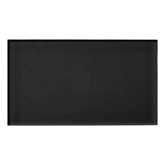 Schwarzes großes Rechteck Namenschild (Vorderseite)