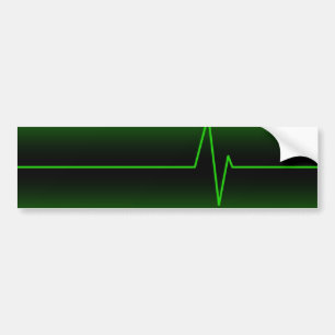 Schwarzes Grün EKG Autoaufkleber