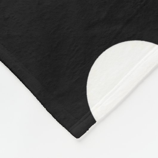 Schwarzes Grün punktiert Zickzack Monogramm Fleecedecke (Ecke)