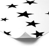 Schwarzes Grundstern Poster (Ecke)