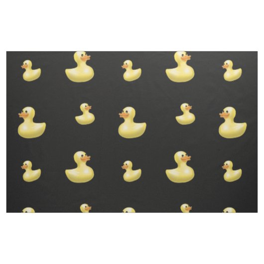 Schwarzes Gummientenmuster Stoff (Fat Quarter (45,7 x 55,9 cm))