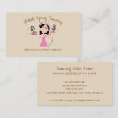 Schwarzes Haar braun Augen Spray Paint Mobile Tann Visitenkarte (Vorne/Hinten)