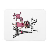 Schwarzes Haar-Diva Magnet (Horizontal)