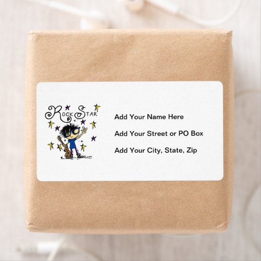 Schwarzes Haar-Jungen-Rockstar (Insitu)