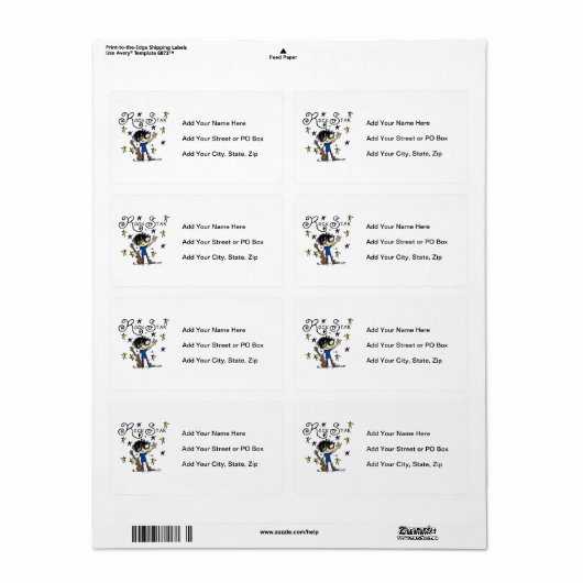 Schwarzes Haar-Jungen-Rockstar (Vorne)