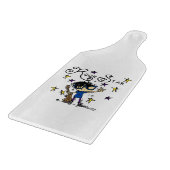 Schwarzes Haar-Jungen-Rockstar Schneidebrett (Ecke)