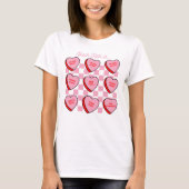 Schwarzes Haar Liebe Valentinstag Candy Heart Tee (Vorderseite)