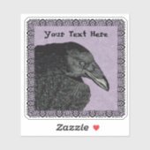 Schwarzes Haar Lila gotische Grenze Aufkleber (Blatt)