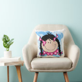 Schwarzes Haar mit Braidpilz Kissen (Stuhl )