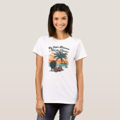 Schwarzes Haar Sommer Strand Afro Custom T-Shirt (Vorne ganz)
