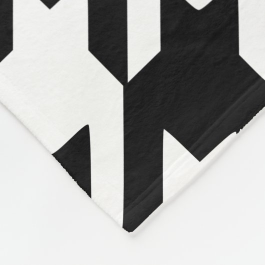 Schwarzes Hahnentrittmuster Fleecedecke (Ecke)
