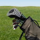 Schwarzes Hahnentrittmuster-Monogramm Golf Headcover (In SItu)