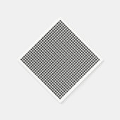 Schwarzes Hahnentrittmuster - Urlaubspapier Napkin Serviette (Ecke)