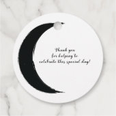 Schwarzes Halbmond Astrologie Brautparty Geschenkanhänger (Rückseite)