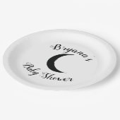 Schwarzes Halbmond Dunkelmond Astrologie Zodiac Pa Pappteller (Schrägansicht)