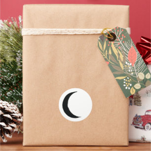 Schwarzes Halbmond Dunkelmond Astrologie Zodiac Pa Runder Aufkleber