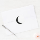 Schwarzes Halbmond Dunkelmond Astrologie Zodiac Pa Runder Aufkleber (Umschlag)