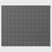 Schwarzes Halbzeitgeflecht Geschenkpapier (Flach)