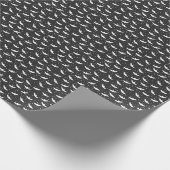 Schwarzes Halbzeitgeflecht Geschenkpapier (Ecke)