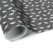 Schwarzes Halbzeitgeflecht Geschenkpapier (Rolleneckpunkt)