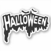 Schwarzes Halloween Aufkleber (Vorderseite)