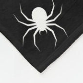 Schwarzes Halloween-Beängstigendes Flecht- und Spi Fleecedecke (Ecke)