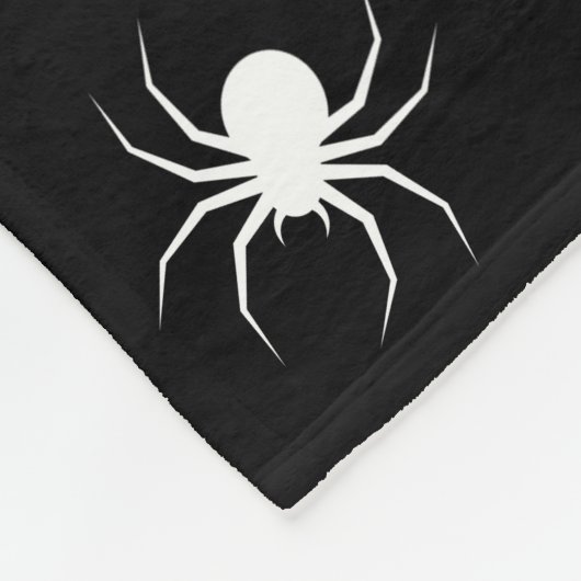 Schwarzes Halloween-Beängstigendes Flecht- und Spi Fleecedecke (Ecke)