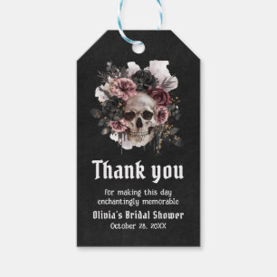Schwarzes Halloween-Blumenschmuck-Gotisches Brautp Geschenkanhänger