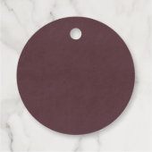 Schwarzes Halloween-Blumenschmuck-Gotisches Brautp Geschenkanhänger (Rückseite)