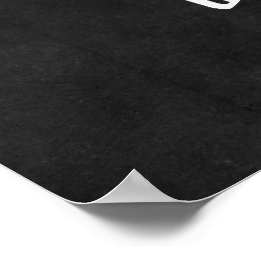 Schwarzes Halloween-Brautparty Begrüßung Poster (Ecke)