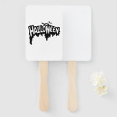 Schwarzes Halloween Fächer (Vorne und Hinten)