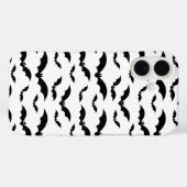 Schwarzes Halloween-Flechtmuster Case-Mate iPhone Hülle (Rückseite (Horizontal))