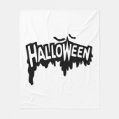 Schwarzes Halloween Fleecedecke (Vorderseite)