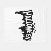 Schwarzes Halloween Fleecedecke (Vorderseite (Horizontal))