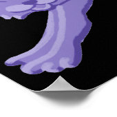 Schwarzes Halloween-Geburtstagsfest-Begrüßungsppos Poster (Ecke)