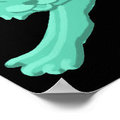 Schwarzes Halloween-Geburtstagsfest-Begrüßungsppos Poster (Ecke)